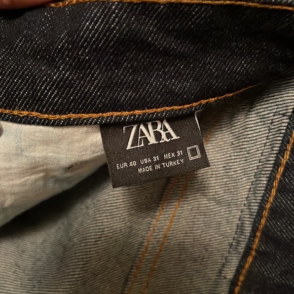31W Dark Blue Zara Jeans Straight - Picture 3 of 3